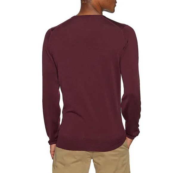 John Smedley Lundy Crewneck Sweater in Bordeaux (size M) - Picture 5 of 6